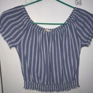 Off the Shoulder Striped Crop top
